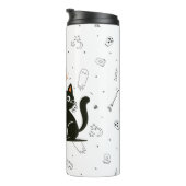 Bouteilles Isothermes Happy Halloween chat et citrouille (Tourné sur la droite)