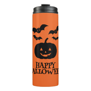 Bouteilles Isothermes Happy Halloween Citrouille Bat Minimal