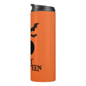 Bouteilles Isothermes Happy Halloween Citrouille Bat Minimal (Tourné sur la droite)