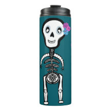 Happy Skeletons avec fleurs