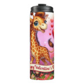Bouteilles Isothermes Happy Valentine Day Giraffe Floral Wrap (Devant)