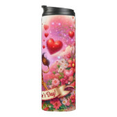 Bouteilles Isothermes Happy Valentine Day Giraffe Floral Wrap (Tourné sur la droite)
