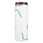 Bouteilles Isothermes Happy Vibes nom du couple date mariage rouge (Dos)