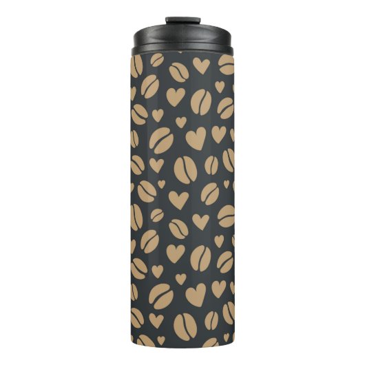 Bouteilles Isothermes Haricots et coeurs de café (Devant)