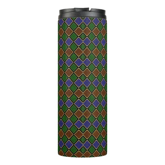 Bouteilles Isothermes Harlequin Diamond Grid: Textured Harmony (Dos)