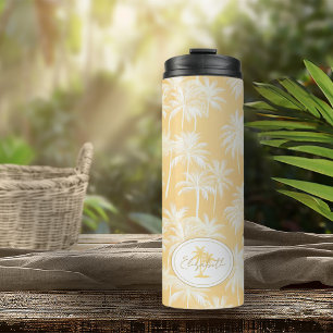 Bouteilles Isothermes Hawaiian Palm Tree Silhouette Motif Gold ID1093