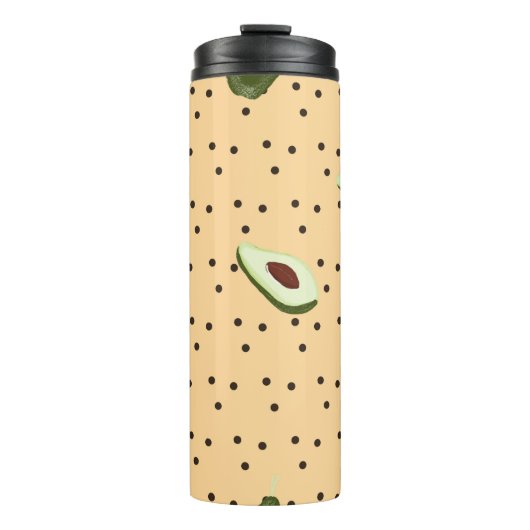 Bouteilles Isothermes Healthy foods. Seamless avocado pattern, avocado (Devant)