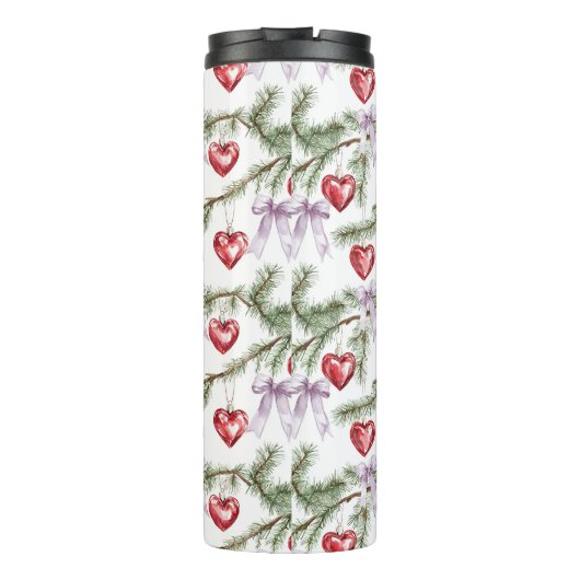 Bouteilles Isothermes Hearts Trees Red Purple Bows Christmas (Dos)