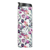 Bouteilles Isothermes Herbes de champ Rosebuds Motif d'aquarelle (Tourné sur la droite)