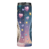Bouteilles Isothermes Hérisson adorable avec étoiles et coeurs (Dos)