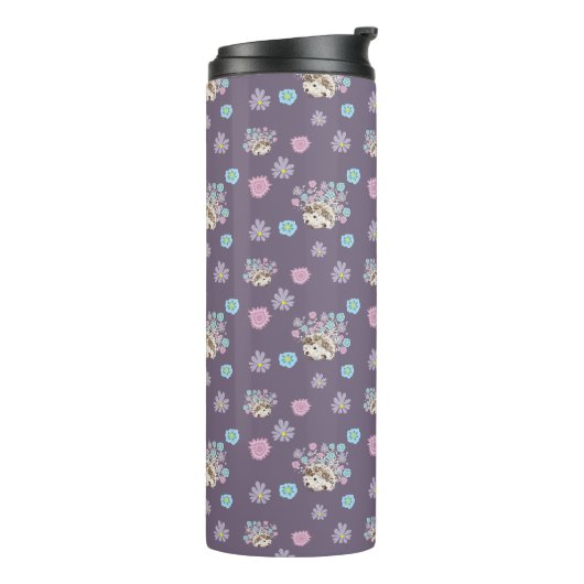 Bouteilles Isothermes hérisson et fleurs motif (Tourné sur la gauche)