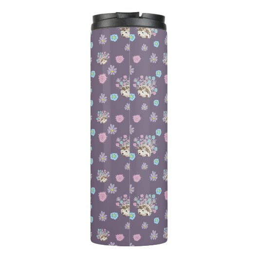 Bouteilles Isothermes hérisson et fleurs motif (Dos)