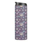 Bouteilles Isothermes hérisson et fleurs motif (Tourné sur la droite)