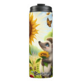 Bouteilles Isothermes Hérisson odorant un tournesol (Devant)