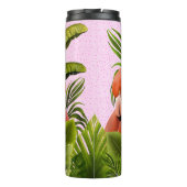 Bouteilles Isothermes Hérons Roses Avec Feuilles Tropicaux Et Ananas (Dos)