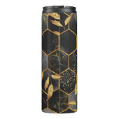 Bouteilles Isothermes Hexagon de marbre, Texture Feuille d'or. (Dos)
