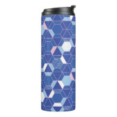 Bouteilles Isothermes Hexagons, triangles : motif abstrait géométrique. (Tourné sur la gauche)