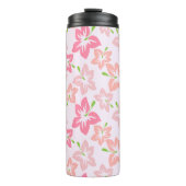 Bouteilles Isothermes Hibiscus Rose, Fleurs Roses, Motif De Fleurs (Devant)