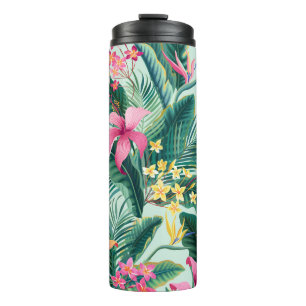 Bouteilles Isothermes Hibiscus tropicaux : Motif Floral sans joint