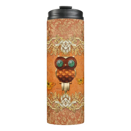 Bouteilles Isothermes Hibou mignon de steampunk (Devant)