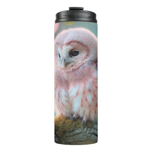 Bouteilles Isothermes Hibou rose (Devant)