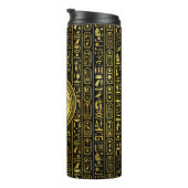 Bouteilles Isothermes Hiéroglyphes antiques égyptiens d'or de monogramme (Tourné sur la droite)