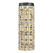 Bouteilles Isothermes Hiéroglyphes égyptiens jaune-noir couleur transpar (Dos)