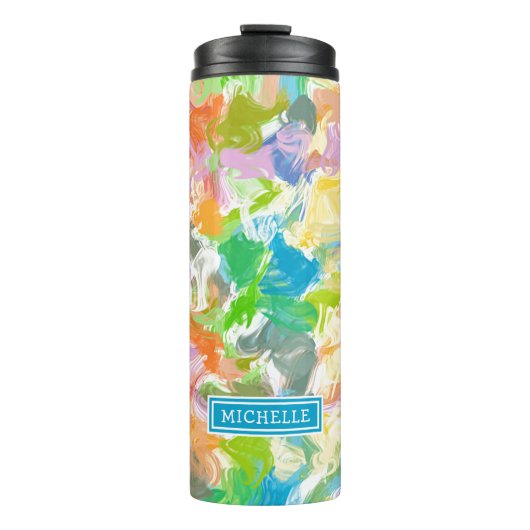 Bouteilles Isothermes Hip personnalisée Colorful Summer Paint Art (Devant)