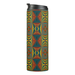 Bouteilles Isothermes Hippie bohème Rouge Jaune Vintage Tribal Ethnie