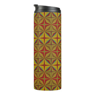Bouteilles Isothermes Hippie bohème Rouge Jaune Vintage Tribal Ethnie