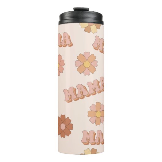 Bouteilles Isothermes Hippie maman motif sans soudure. Arrière - plan su (Devant)