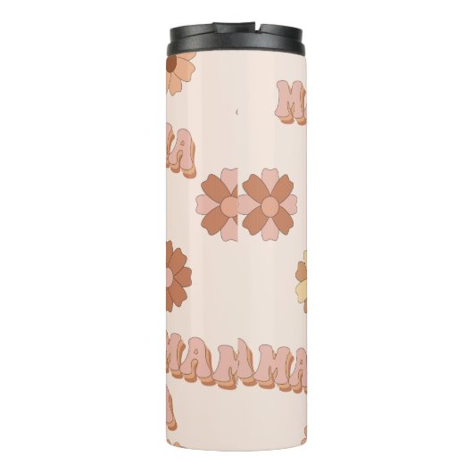 Bouteilles Isothermes Hippie maman motif sans soudure. Arrière - plan su (Dos)