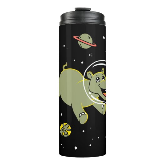 Bouteilles Isothermes Hippo Animaux Dans L'Espace (Devant)