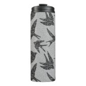 Bouteilles Isothermes hirondelles japonaises en vol, charbon de bois et (Devant)