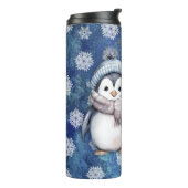 Bouteilles Isothermes Hiver Bleu Aquarelle Pingouins Écarts Casquette (Tourné sur la gauche)
