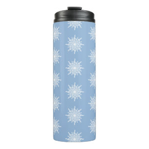 Bouteilles Isothermes Hiver Blue Ornamental G Clef Snowflake Motif