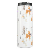 Bouteilles Isothermes Hiver Bois Animaux Folk Art Noël (Dos)