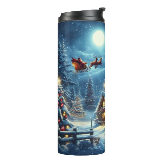 Bouteilles Isothermes Hiver/Père Noël/Noël/Neige (Tourné sur la gauche)