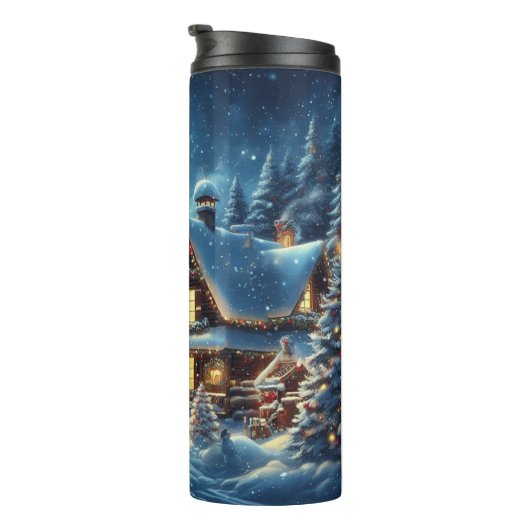 Bouteilles Isothermes Hiver/Père Noël/Noël/Neige (Tourné sur la droite)