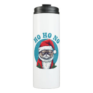 Bouteilles Isothermes Ho ho non - drôle de chat grumpy santa