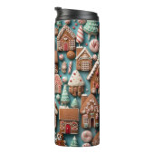 Bouteilles Isothermes Holiday Gingerbread Pattern Art (Tourné sur la droite)