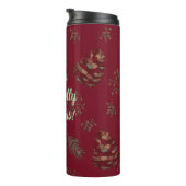 Bouteilles Isothermes Holly Jolly Christmas Pinecones & Berries (Tourné sur la droite)