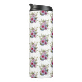 Bouteilles Isothermes Hollyhocks and Blue Flowers with Bumble BEES (Tourné sur la droite)