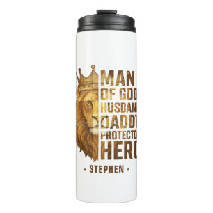 Bouteilles Isothermes Homme de Dieu Lion Couronne Design - Mari, papa