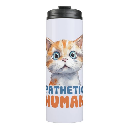 Bouteilles Isothermes Homme pathétique - Design de chat Sarcastique (Devant)