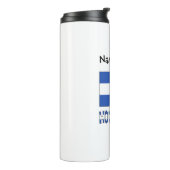 Bouteilles Isothermes Hondúras Hondúras Drapeau Personnalisation noire (Tourné sur la gauche)