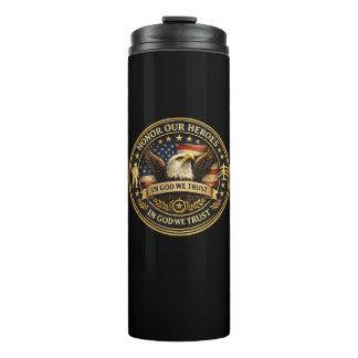 Bouteilles Isothermes Honor Our Heroes Military Coin Patriotic Flask