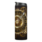 Bouteilles Isothermes Horloge Steampunk avec des engrenages anciens (Tourné sur la droite)