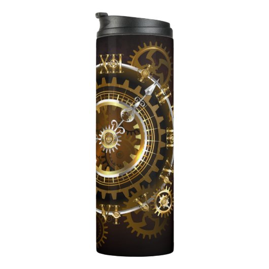 Bouteilles Isothermes Horloge Steampunk avec des engrenages anciens (Tourné sur la droite)