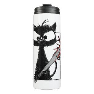 Bouteilles Isothermes Horreur de baseball de chat noir Halloween